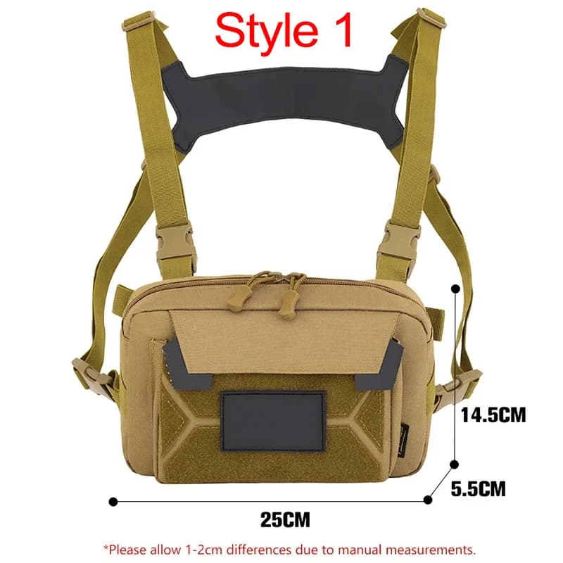 Sac poitrine pêche tactique étanche : randonnée, vélo, camping et activités outdoor
