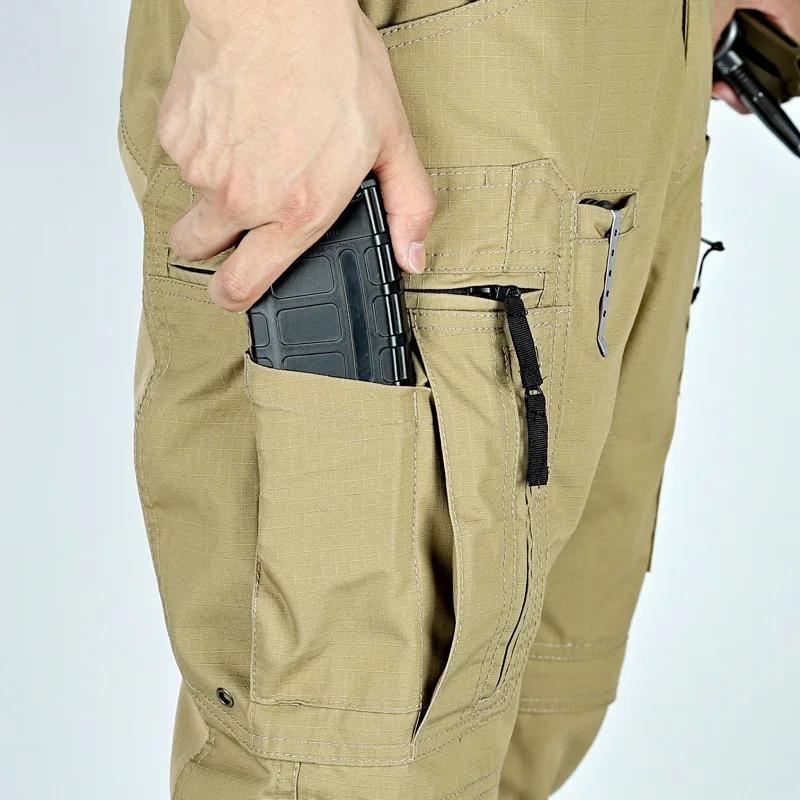 Pantalon cargo tactique imperméable homme - Idéal pour pêche par temps de pluie, respirant et résistant