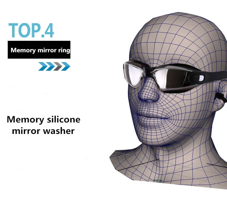 Lunettes de natation professionnelles électroplaquées étanches silicone adultes compétition