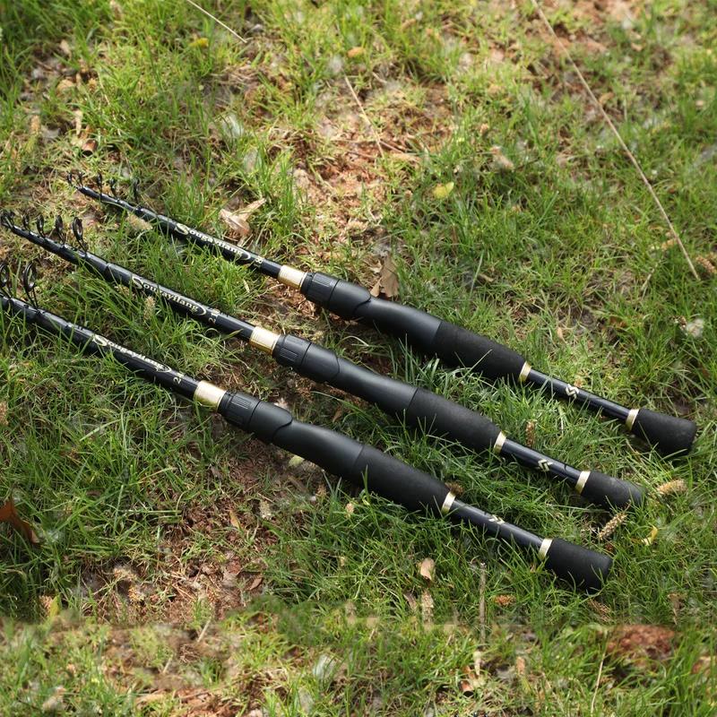Canne télescopique Sougayilang ultralégère carbone 1.8-2.4m pour pêche spinning précise