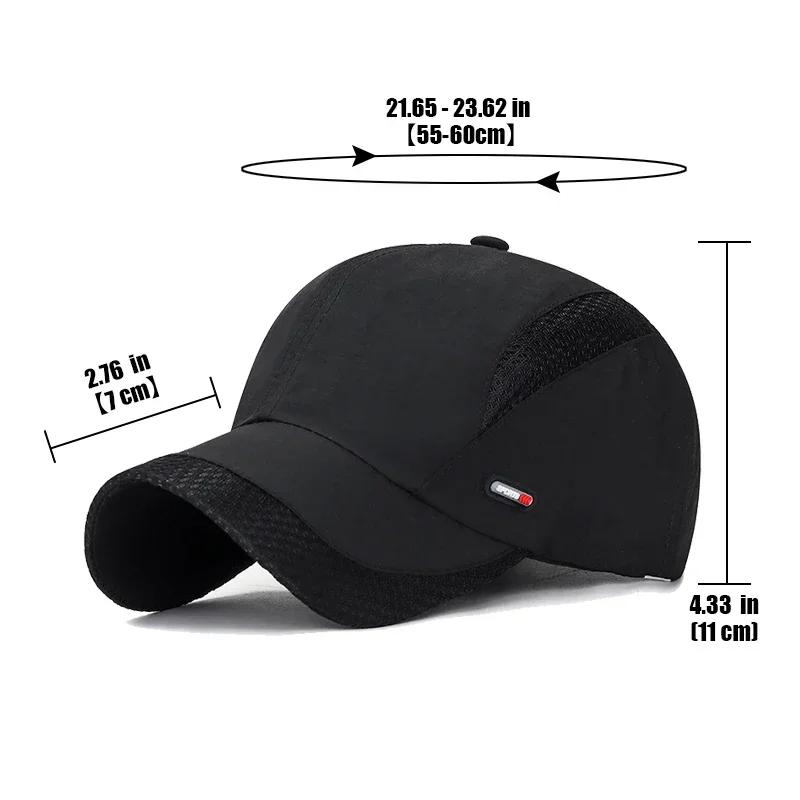 Chapeau soleil mesh rouge étiquette cuir pêche sport outdoor séchage rapide protection UV été