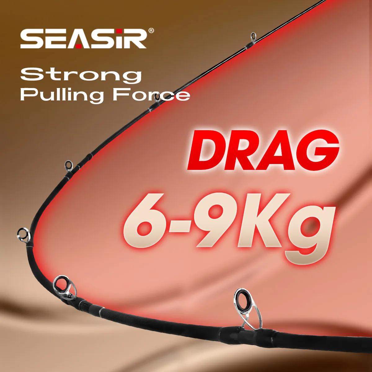 Canne Seasir Salminus XF M/MH 1.83m 4 sections voyage pêche lourde 7-9kg anneaux FUJI O Guide