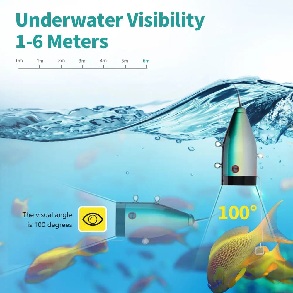 Caméra de pêche 9 pouces avec 30 LED blanches et infrarouges et batterie 4500mAh pour pêche sous-glace et pêche en mer