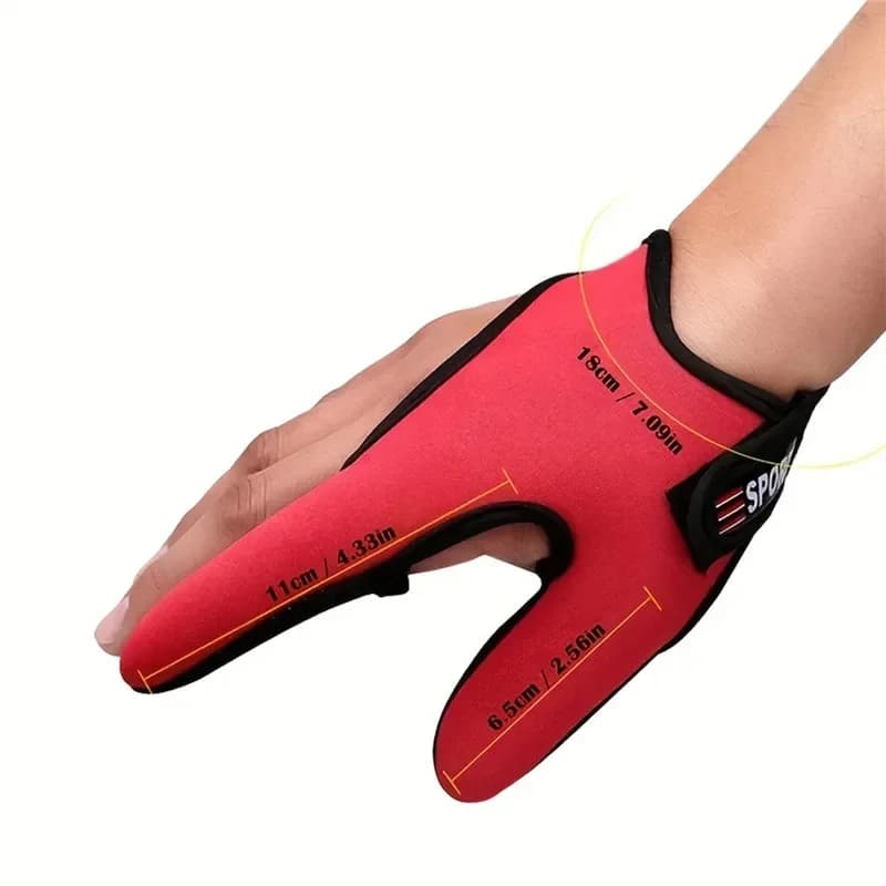 Gants de pêche 2 doigts anti-dérapants - Protection coupures carpe matériel pêche extérieur