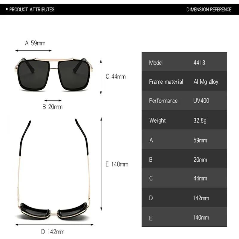 Lunettes de pêche aviateur UV400 pour hommes - Style punk avec double faisceau et protection totale
