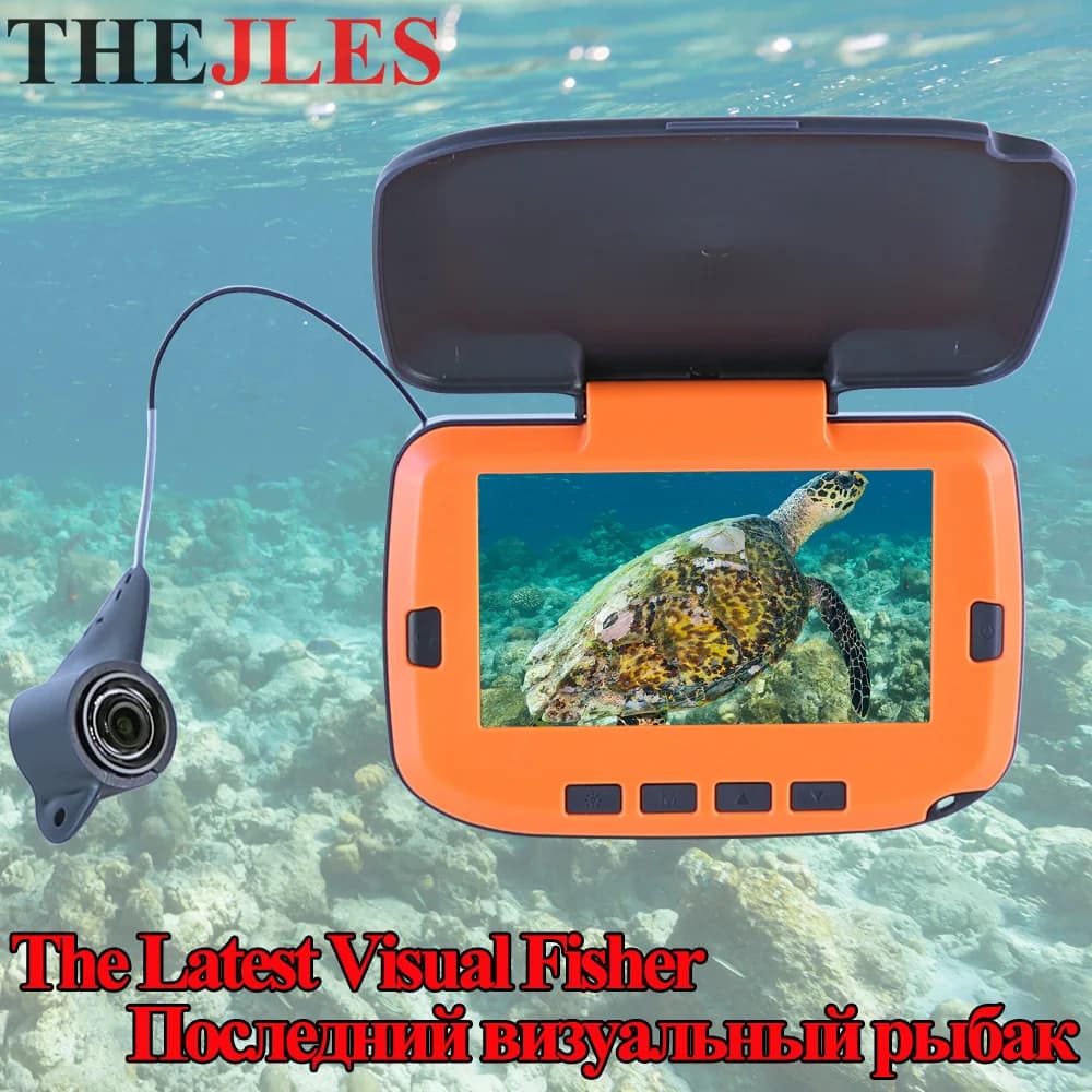 Caméra vidéo pêche THEJLES 4.3 pouces couleur 8 LED IR réglables 15m HD 1000TVL sous-marine