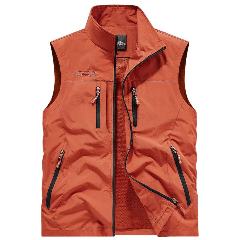 Veste cargo légère homme été sans manches mesh pour pêche randonnée sport qualité 5XL