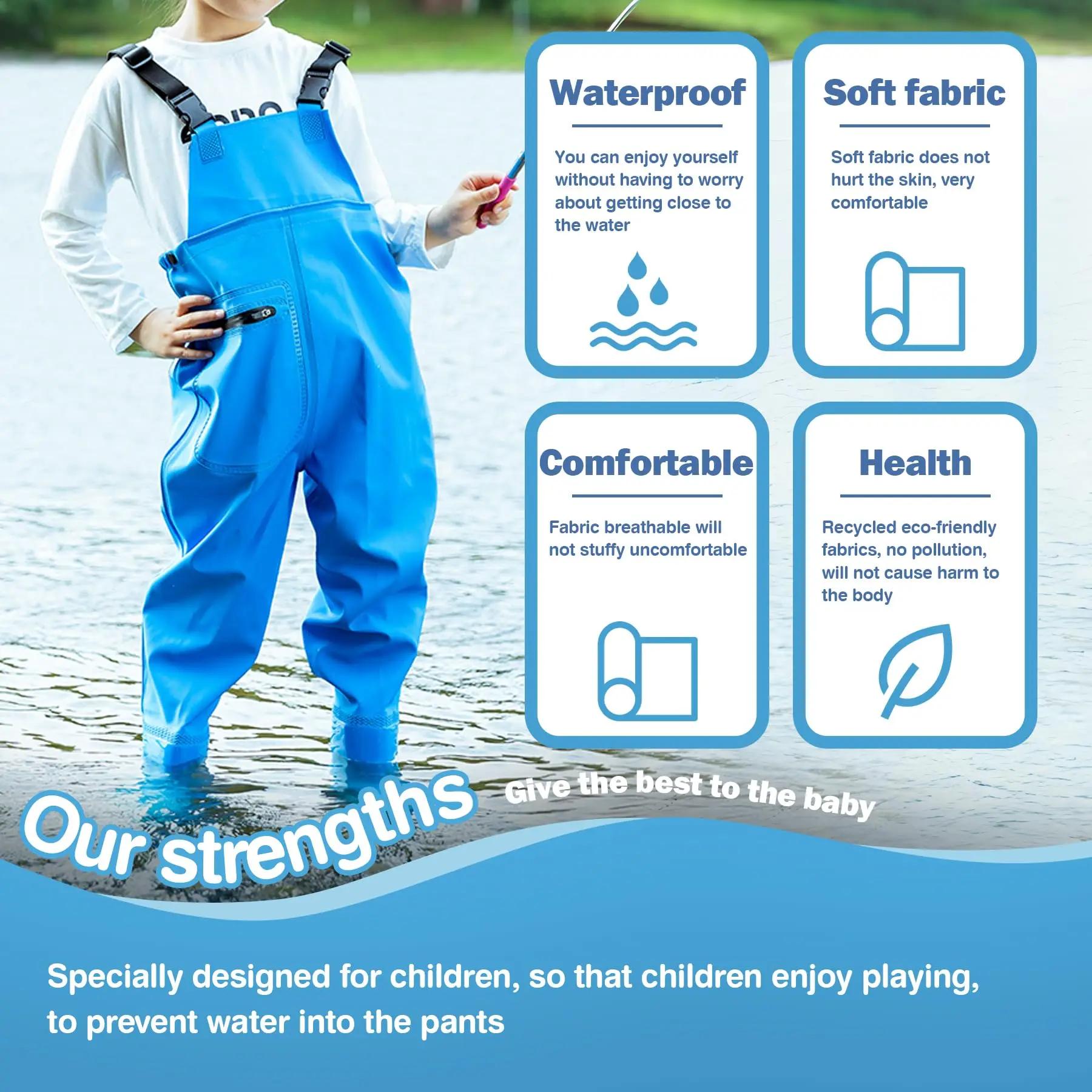 Waders enfant GUGULUZA - Combinaison pêche anti-dérapante pour jeunes pêcheurs outdoor
