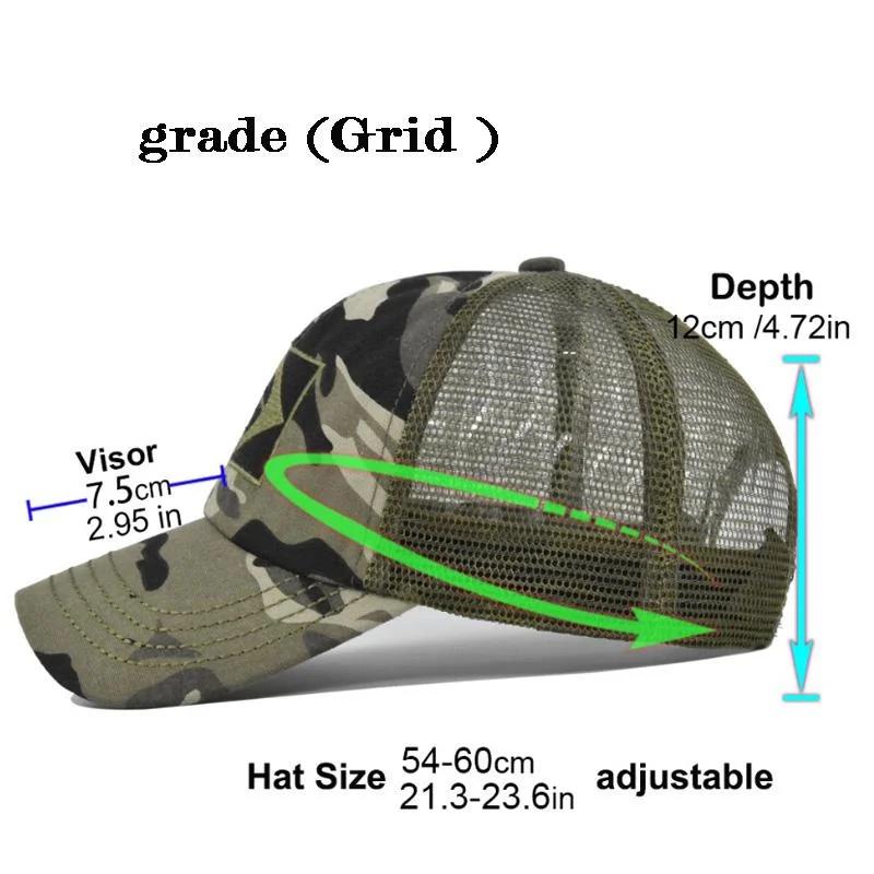 Casquette Baseball Brodée Drapeau Brésilien - Tactique Camouflage Pêche Randonnée Homme
