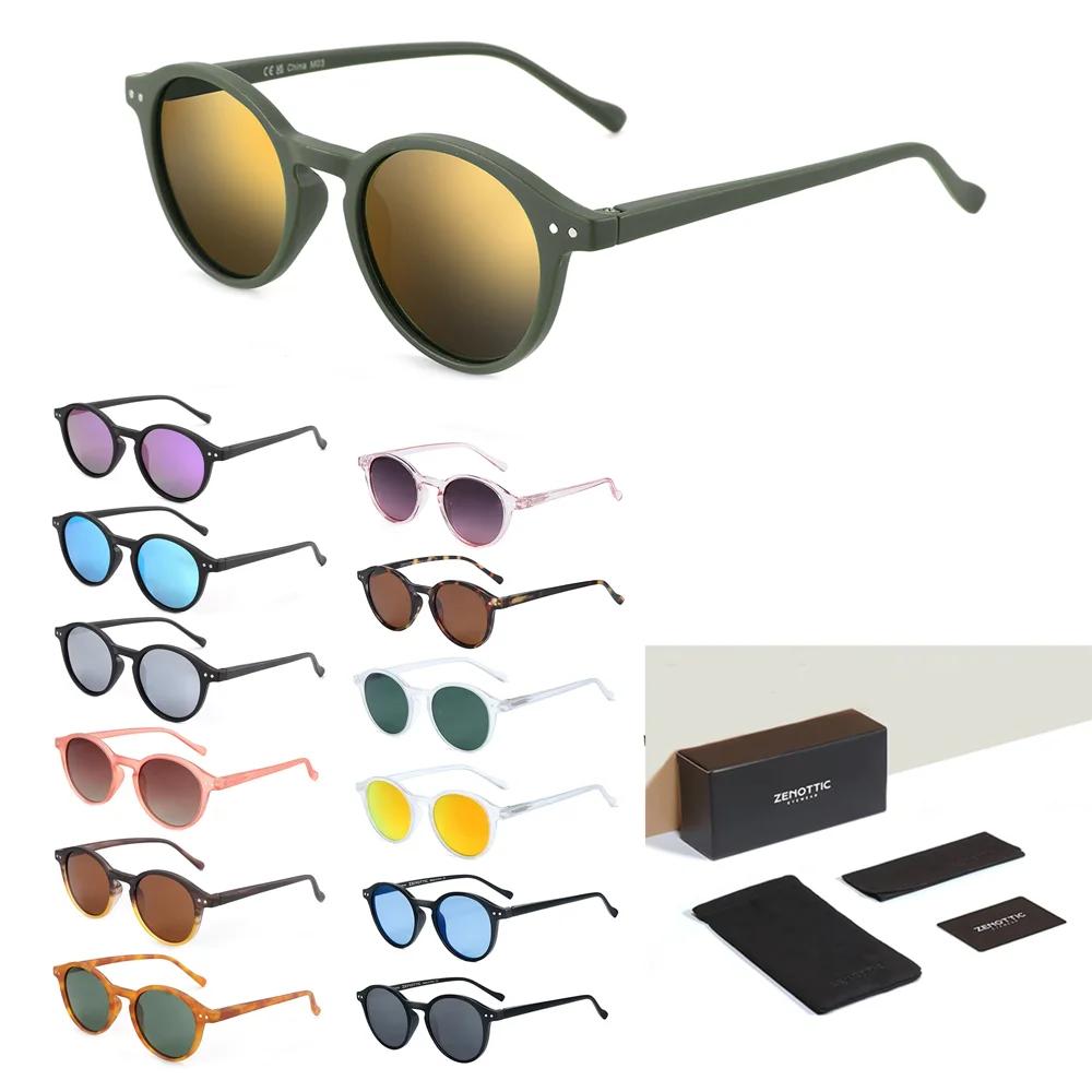 Lunettes de soleil polarisées rétro ZENOTTIC 2024 - Monture ronde pêche UV400 vintage