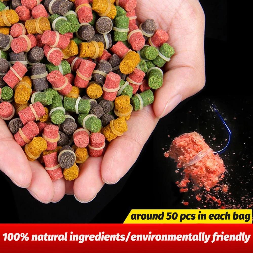 Élastiques granulés aromatisés pour pêche - appâts élastiques nourriture aquatique pour carpes