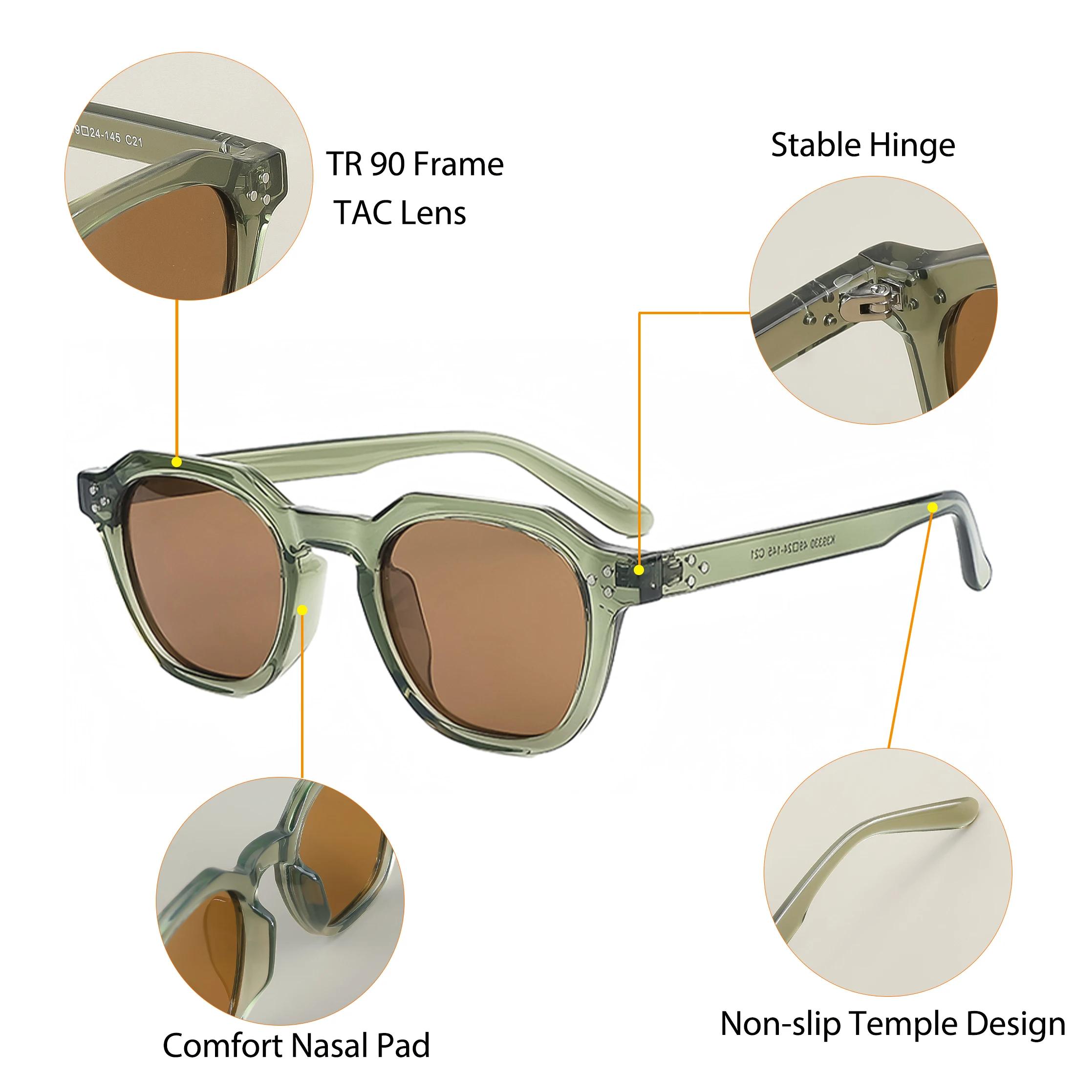 Lunettes de soleil polarisées TR90 pour pêche - Monture ultralégère et résistante à l'eau salée