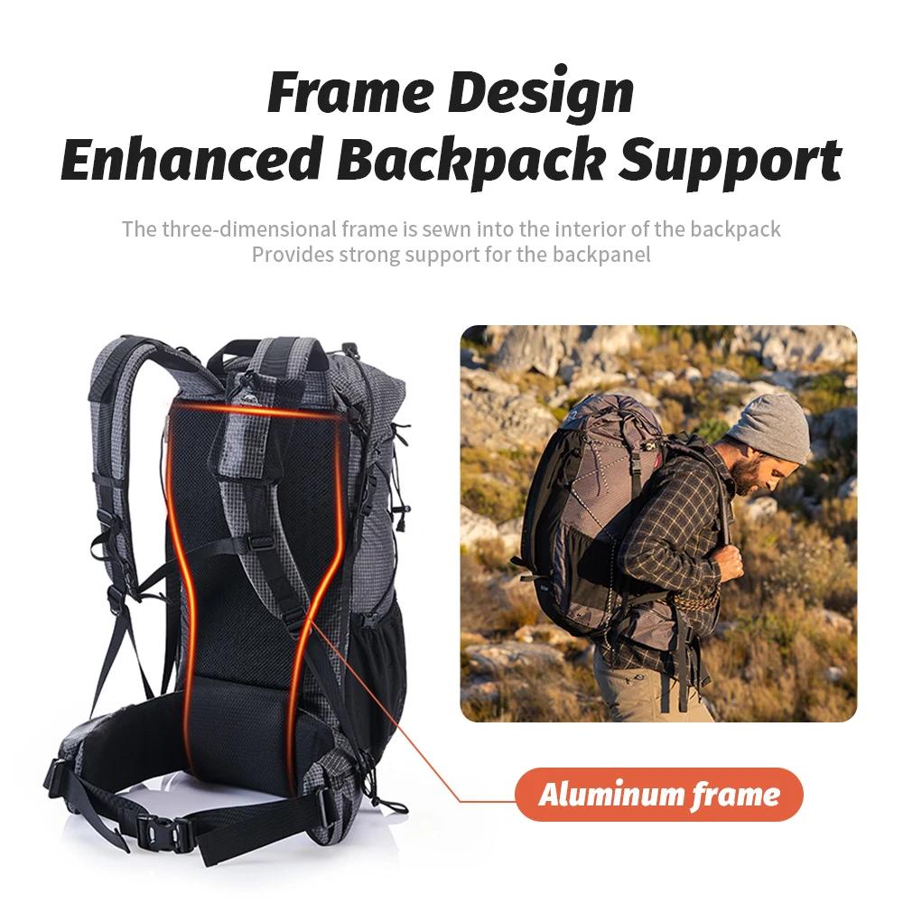 Sac à dos 40l Naturehike pour pêche trekking et randonnée avec housse de protection intégrée
