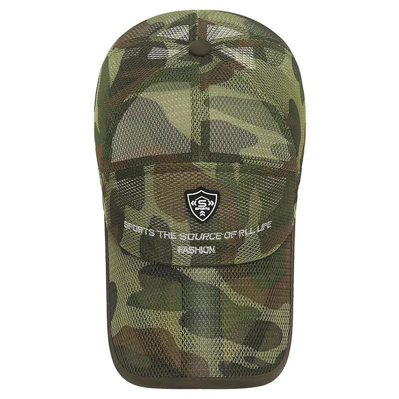 Casquette mesh été pêche noir blanc unisexe protection sol sport extérieure homme femme fishing
