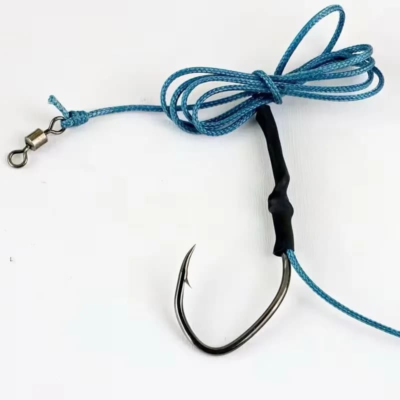Kit rig pêche silure nocturne eau douce hameçons simple/triple avec alarme morsure et bas de ligne anti-dent