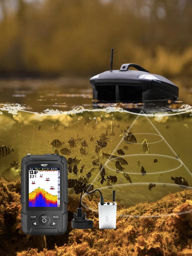 Sonar pêche portable Lucky FF718LiC-WL sans fil 100m/328ft détecteur poissons profondeur eau mer lac