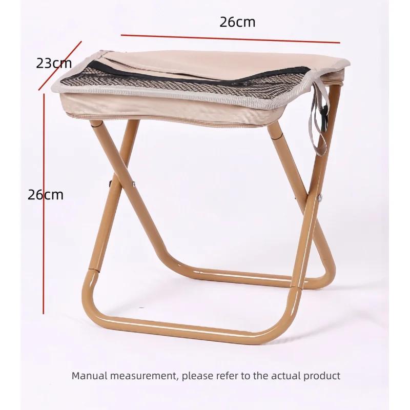 Tabouret pliant compact en forme de sac à main pour pêche, camping et voyages légers