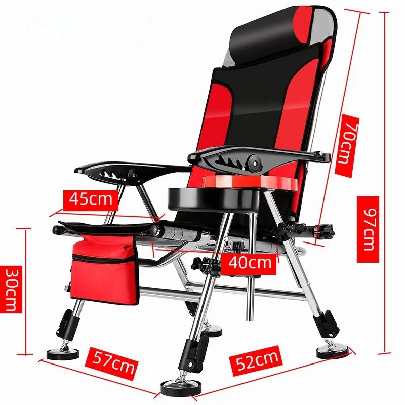 Chaise de pêche pliable et rétractable Outdoor - Siège portable pour camping et plage - Équipement pêche