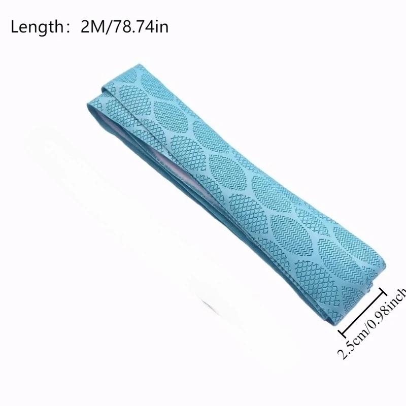 Bande adhésive anti-dérapante 2m - Ruban enrouleur pour canne à pêche, guidon vélo et filet badminton