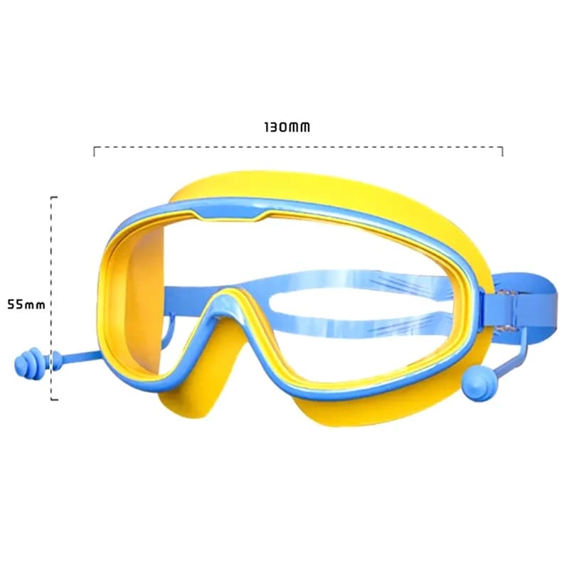 Lunettes de plongée anti-buée professionnelles avec bouchons d'oreilles - Grand champ vision - Piscine
