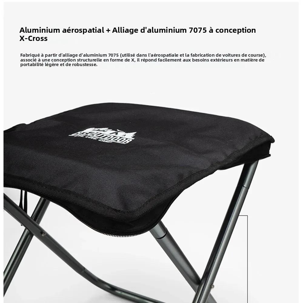 Chaise pliante surdimensionnée portable pour pêche camping rando et croquis