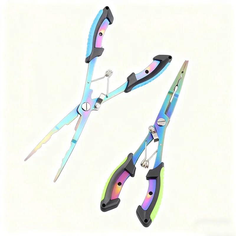 Pince multifonction pêche coupe ligne acier inoxydable et ouvre anneaux plomb portable