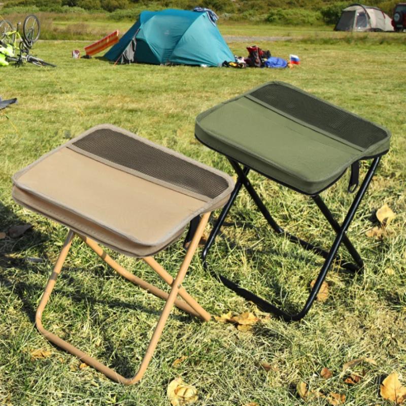 Tabouret pliant pêche camping randonnée avec sac bandoulière pratique pour transport et rangement