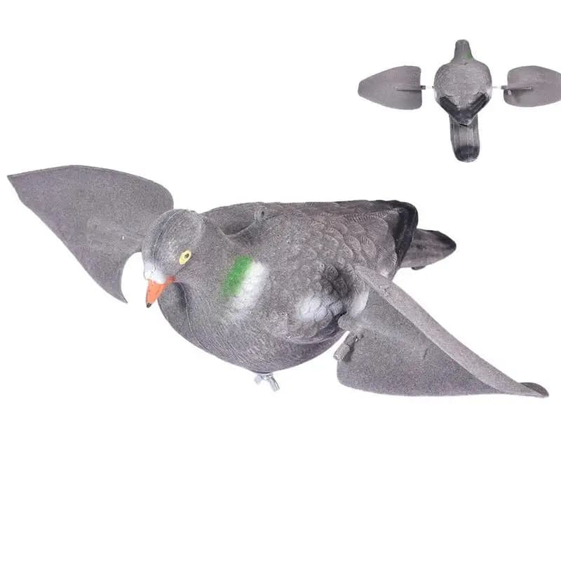 Leurre pigeon à ailes mobiles pour jardin - Appât de chasse simulation mouvement avec vent