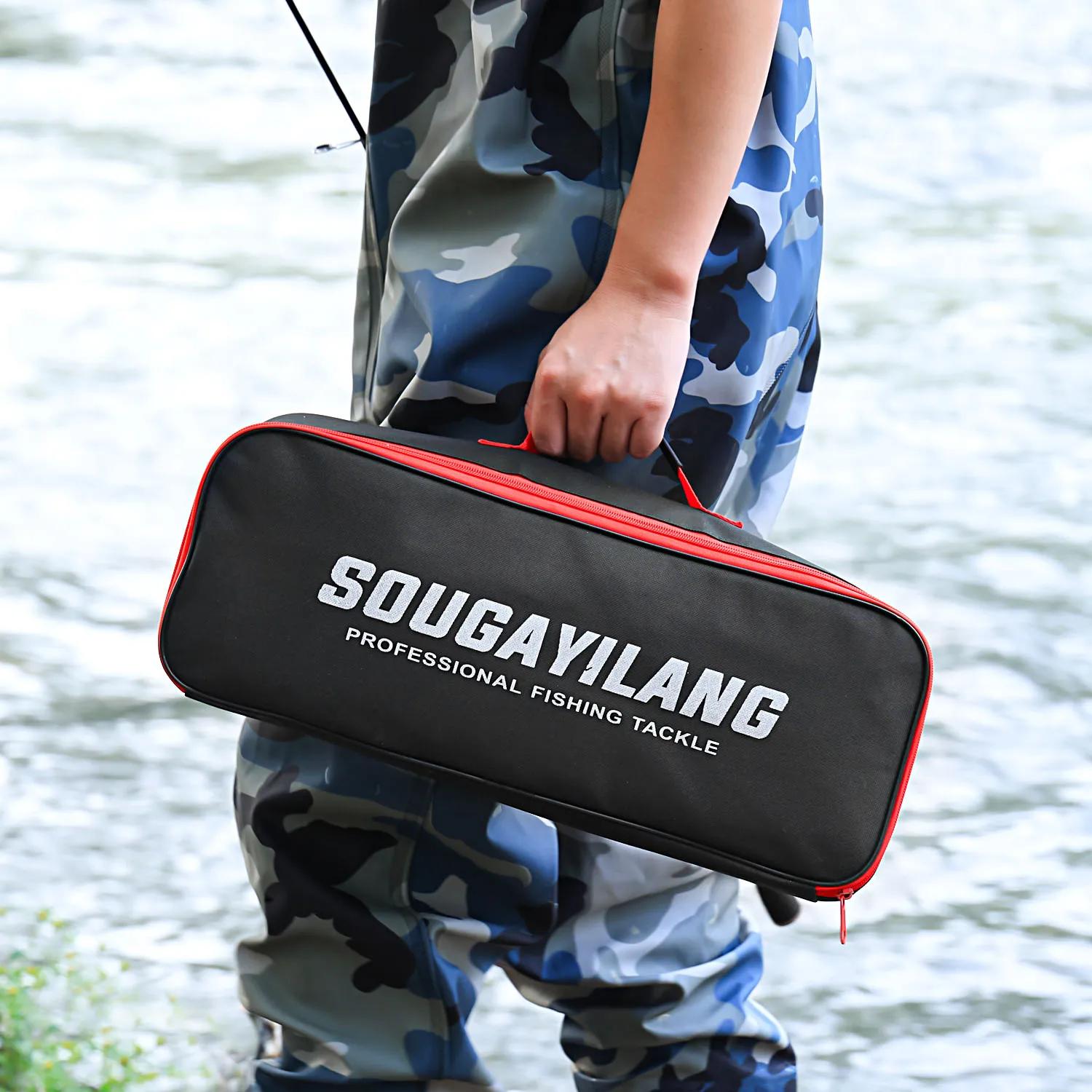 Sac de canne à pêche Sougayilang 46cm/57cm grande capacité 100b étanche oxford pour pêche extérieure
