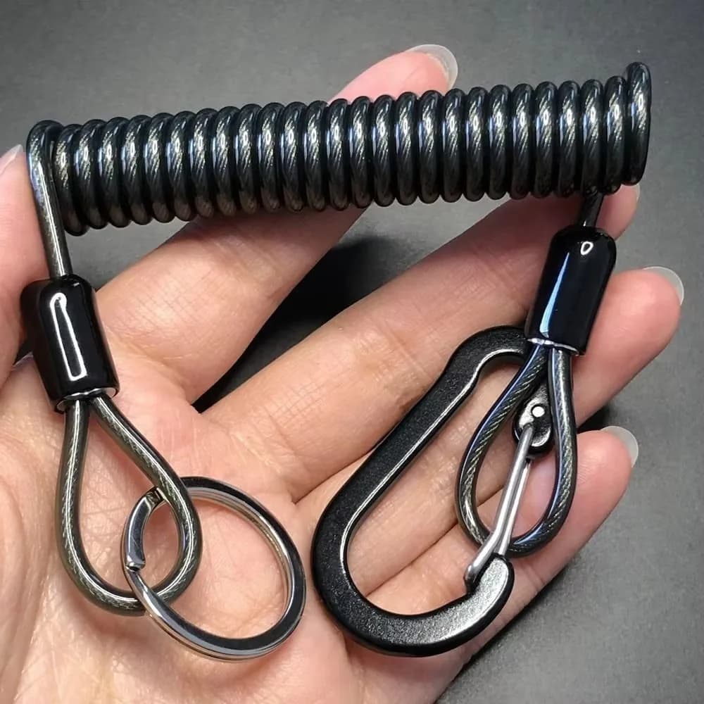 Lanière élastique pour clés extensible ressort pêche anti-perte accessoire pratique