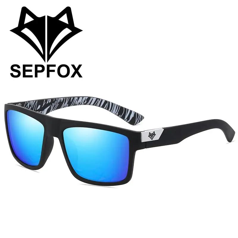 Lunettes de pêche polarisées TAC UV400 pour hommes - Vision HD anti-vent vintage sport