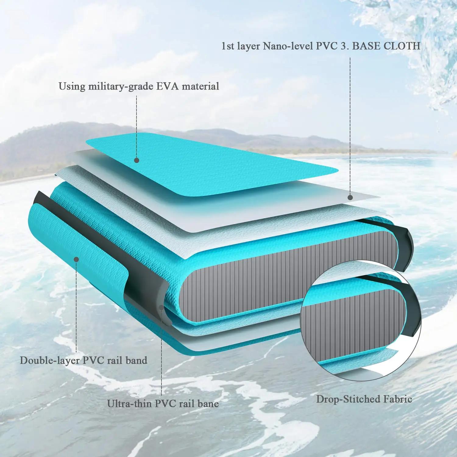 Planche à pagaie gonflable SUP pêche verte avec pompe triple action et accessoires paddle