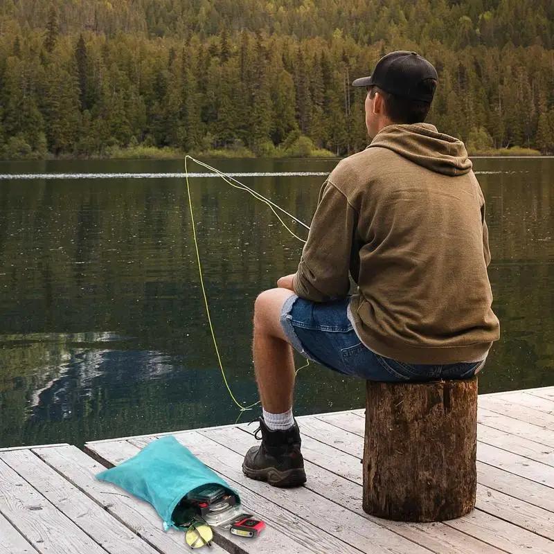 Sac de protection moulinet pêche avec cordon de serrage pour rangement transport matériel de pêche