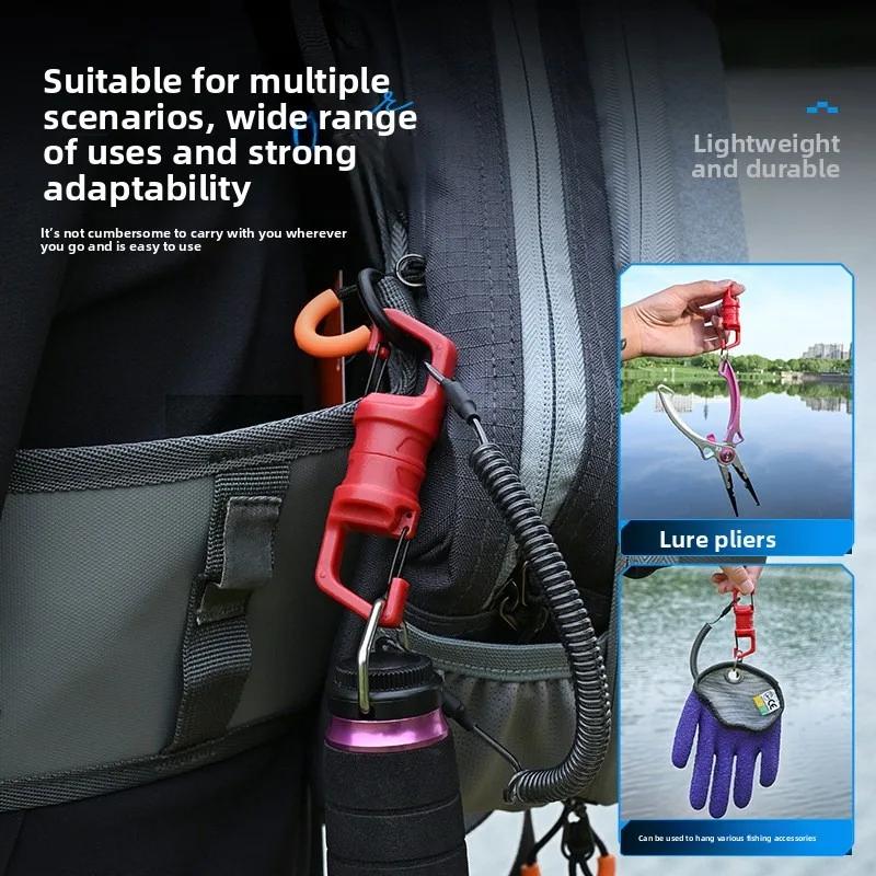 Attache magnétique pêche multifonction outil pêcheur avec crochet et mousqueton montagne