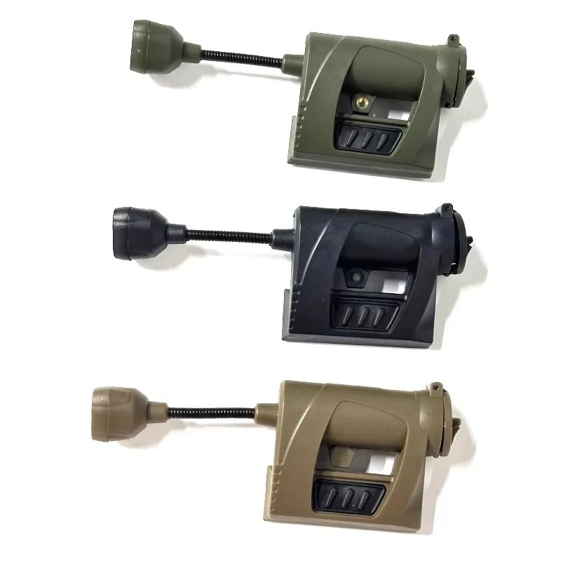 Lampe frontale tactique 3 modes LED pour casque pêche nocturne, chasse et activités outdoor