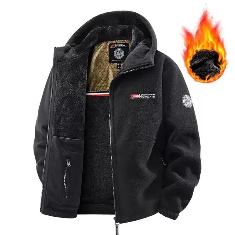 Veste laine mouton pêche hiver - Vêtement chaud rétro pour pêche traditionnelle