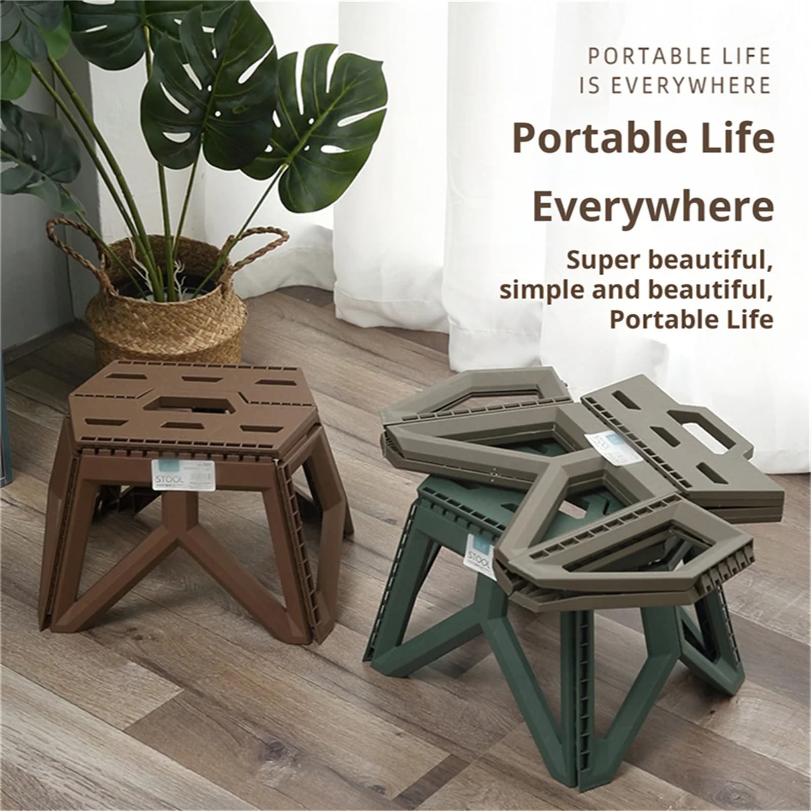 Petit tabouret pliant pêche haute charge - Siège plage camping durable portable extérieur