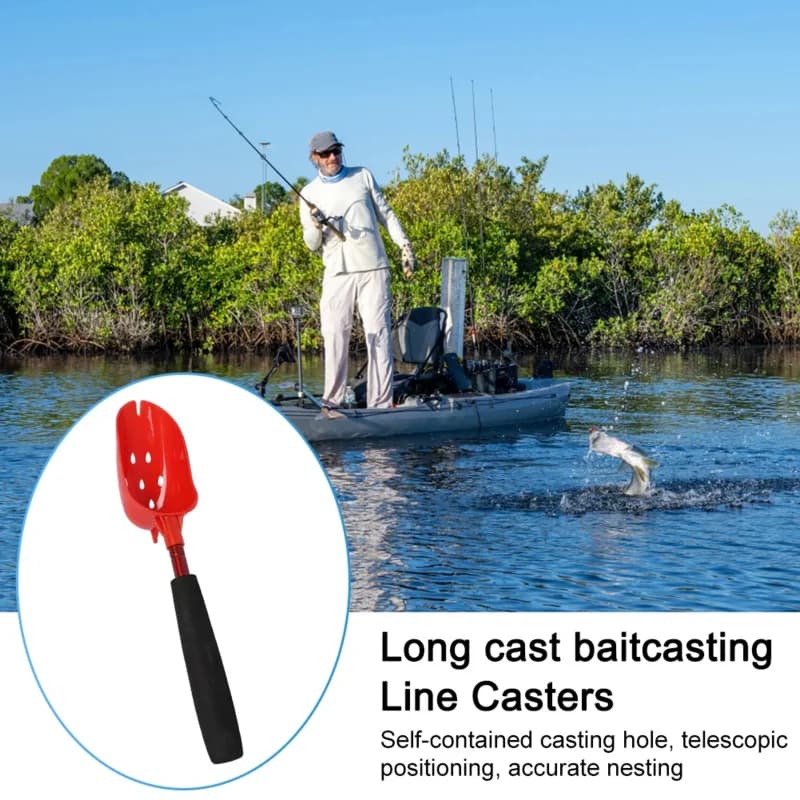 Cuillère à amorce rétractable - Louchette légère manche long anti-dérapant pour lancer précis
