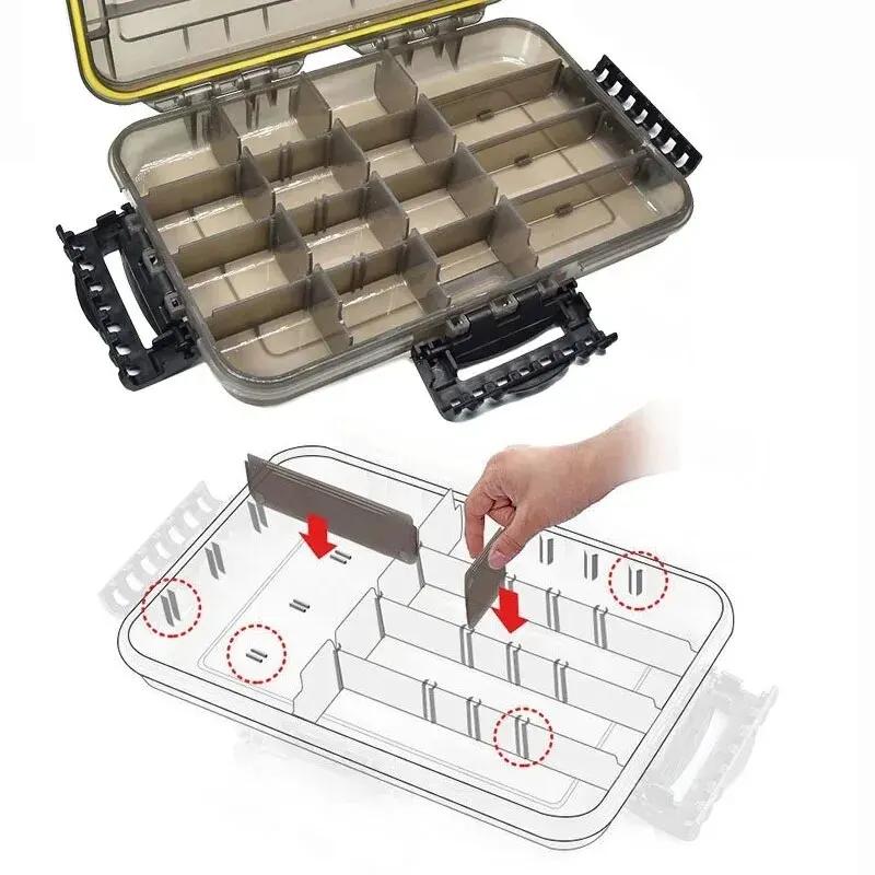 Boîte à pêche SAMOLLA grande étanche rangement leurres appâts portable accessoires matériel pêche