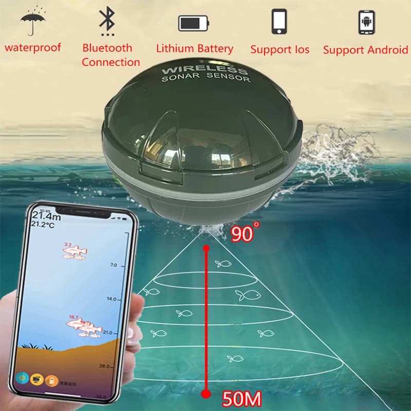 Sondeur Smartphone 2026 Nouveau Design - Sonar Bluetooth Intelligent pour Android et iOS