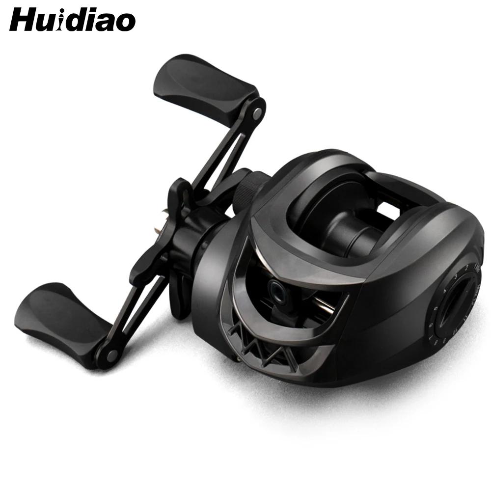 Moulinet baitcasting Huidiao débutant 7.2:1 avec frein magnétique 12 niveaux - 10KG max