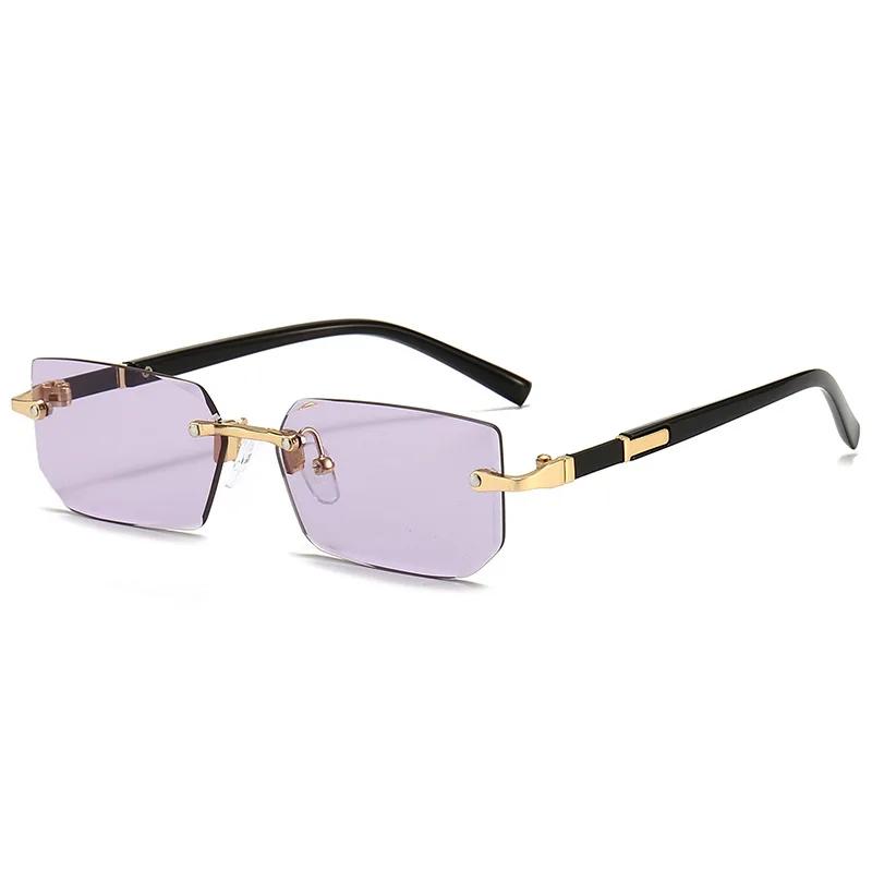 Lunettes de soleil sans monture rectangle pêche voyage légères discrètes unisexe été