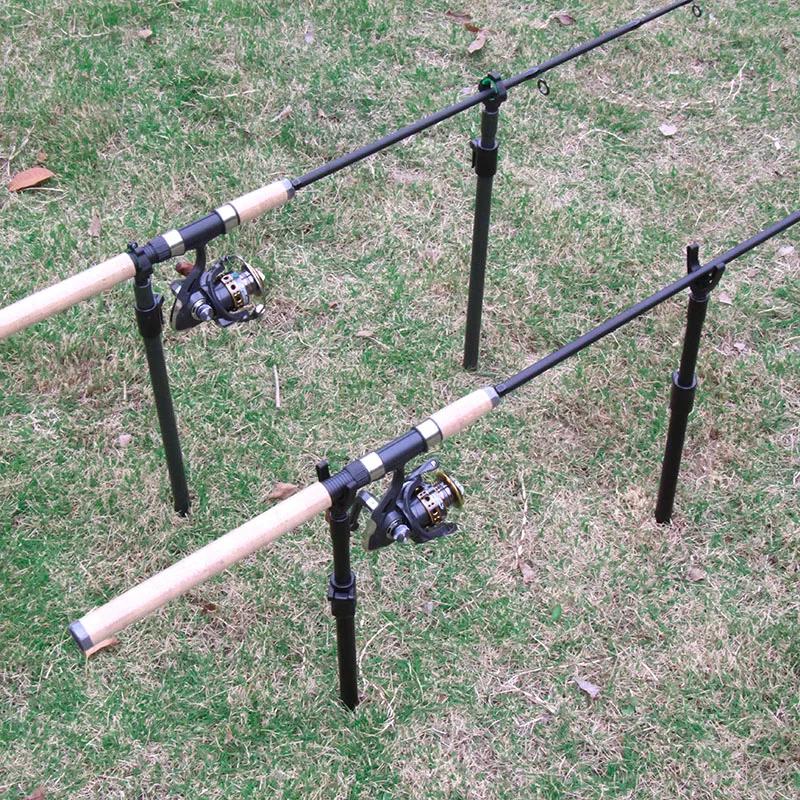 2 pièces supports de canne à pêche aluminium pod bankstick accessoires carpe pêche