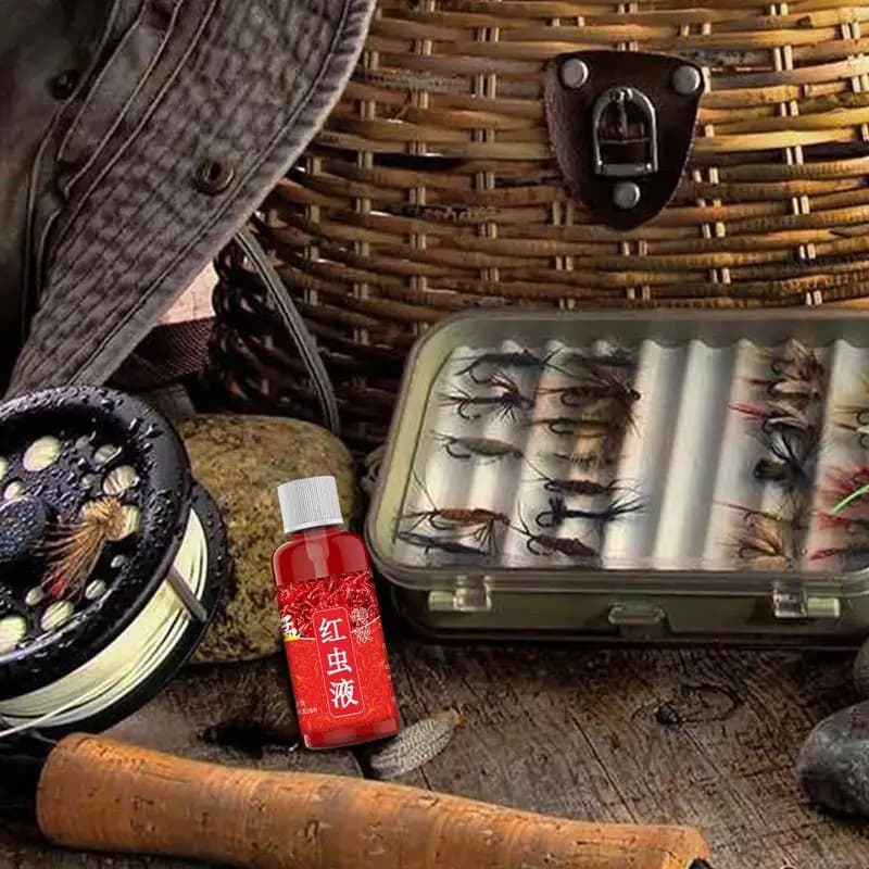 Appât liquide vers de sang concentré 60ML - Attractant puissant pour perche et silure - Pêche France