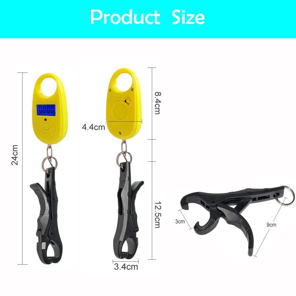 Pince à lèvres pour poissons avec balance électronique 55 livres - Gripper pêche multifonction sans perforation