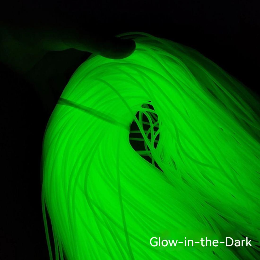 Gaine de pêche luminescente silicone anti-emmêlement 0.8 à 2mm pour pêche en mer et appâts