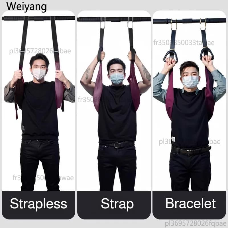 Ceinture de traction lombaire pour barre horizontale - Support 90kg pour étirement vertébral à domicile
