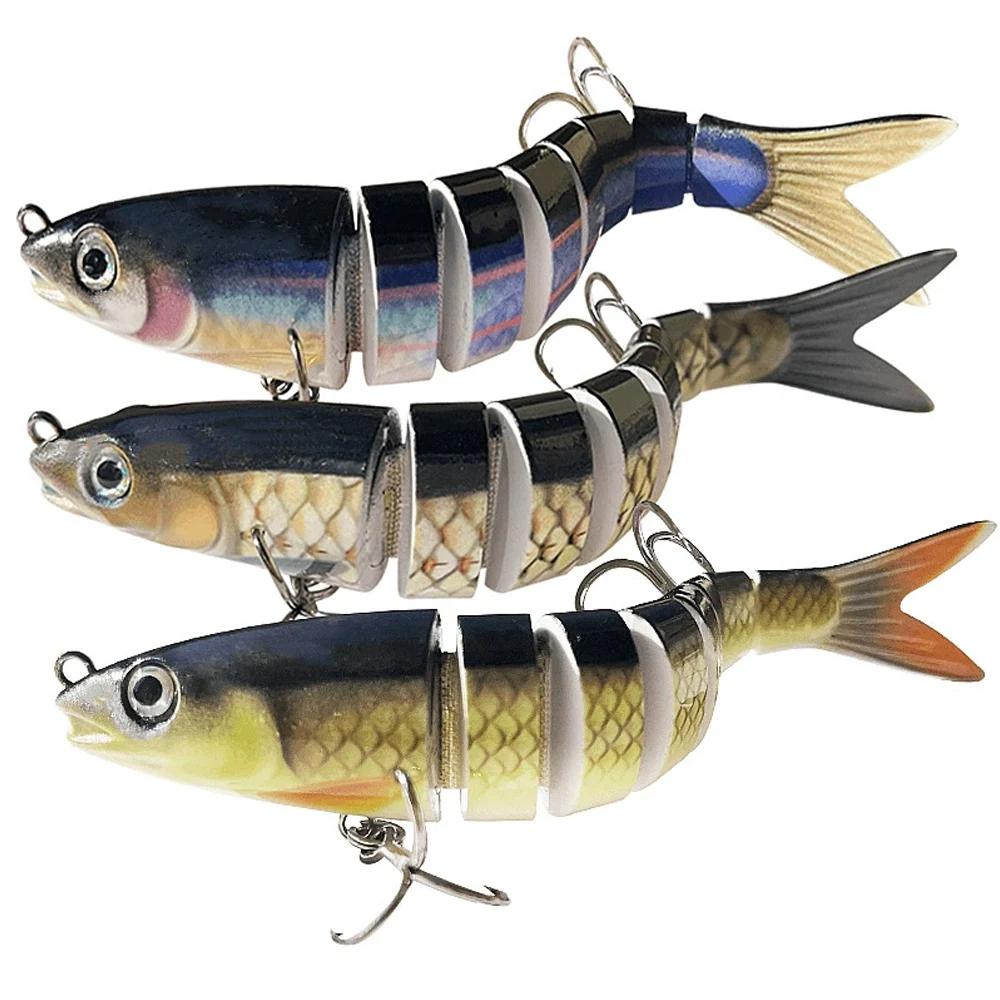 Leurre de pêche multi-articulé swimbait crankbait pour truite et bar en eau douce et mer