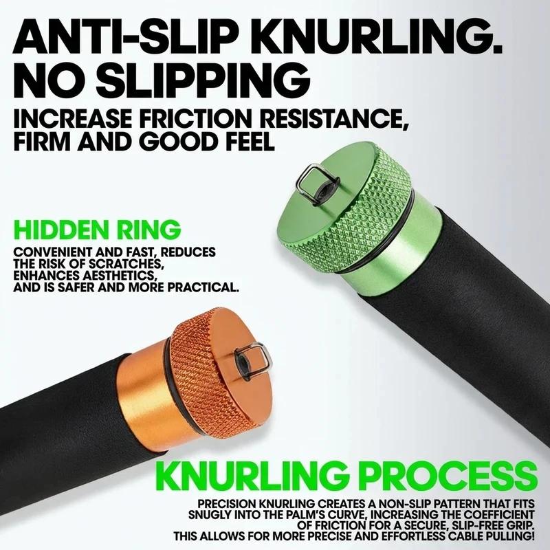 Line Pull Rod Aluminum Alloy,Rubber Anti-Slip,Snag Line Pulling,Hook Tying & Kno