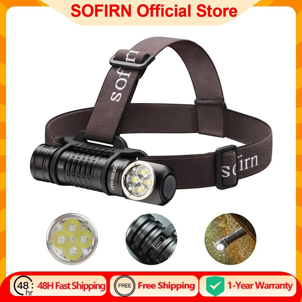Lampe frontale SOFIRN HS41 4000lm rechargeable USB-C avec LED SST20 pour pêche professionnelle nocturne